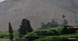 Cable cars at the Mount of Temptation.