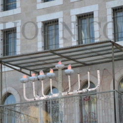 Hanukkah candles in Jerusalem