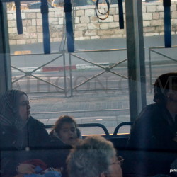 A Muslim lady in Jerusalem tram