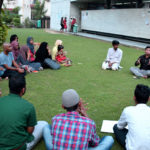 Jaihoon speaking at The Cool Breeze From Hind Cover Reveal at Jamia Millia Islamia